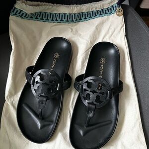 Tory Burch Black Miller Cloud Sandals